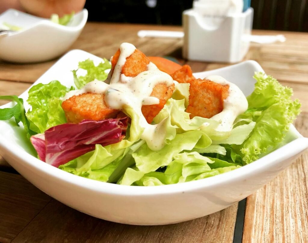 Vegetable Salad on Top of White Ceramic Plate